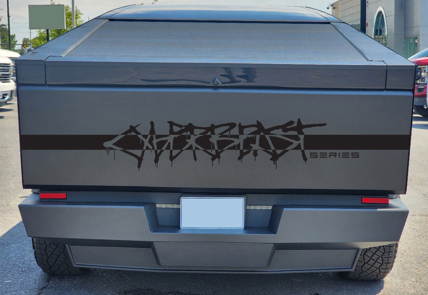 For Tesla Cybertruck 2023-25 Rear Bed Door Cyberbeast Series Graffiti Vinyl Decal