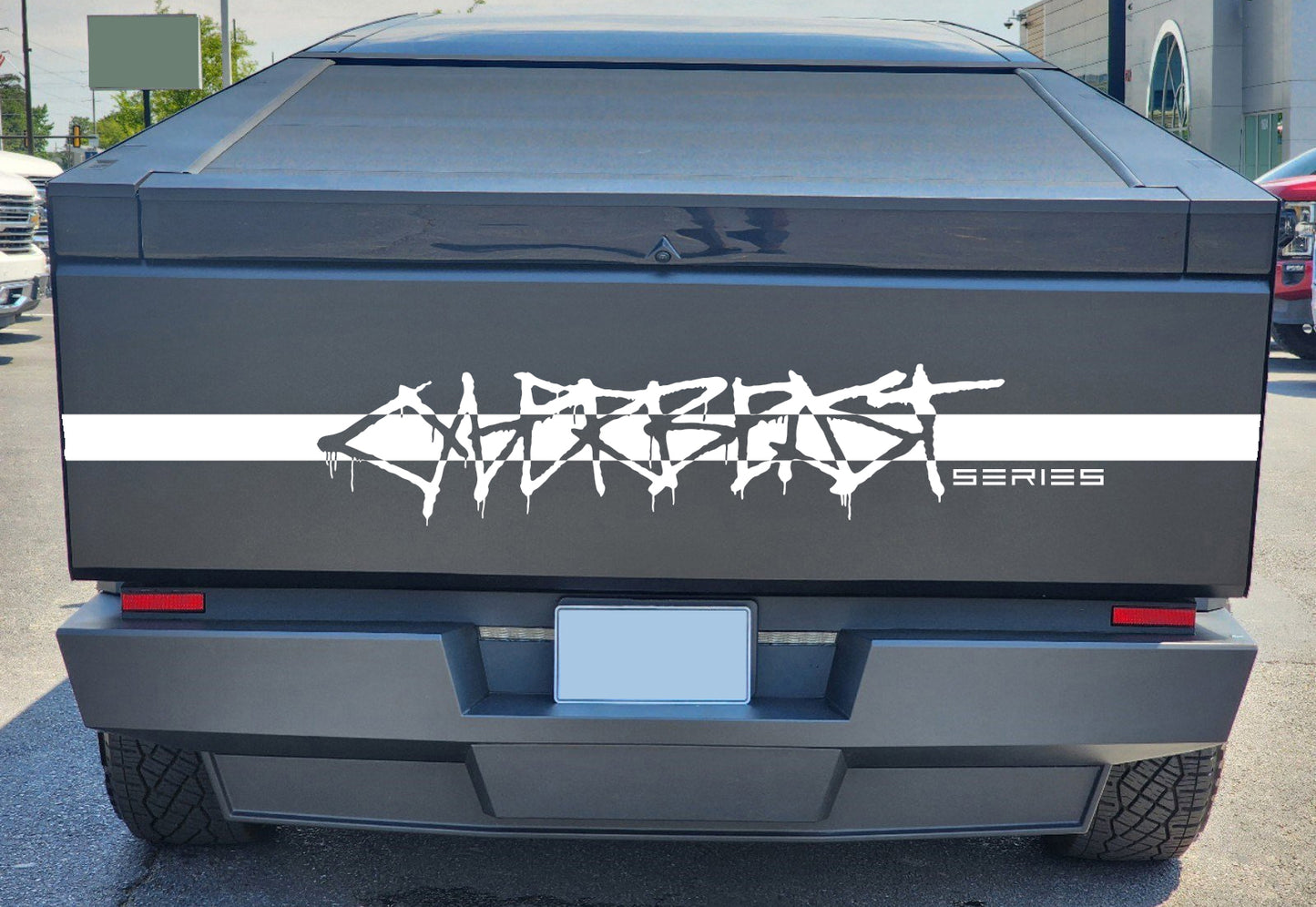 For Tesla Cybertruck 2023-25 Rear Bed Door Cyberbeast Series Graffiti Vinyl Decal