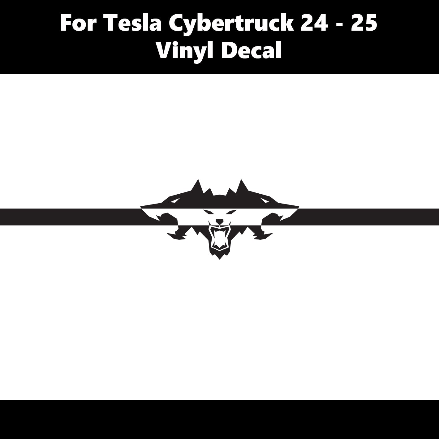 For Tesla Cybertruck 2023-25 Rear Bed Door Cerberus Cyberbeast Series Graffiti Vinyl Decal