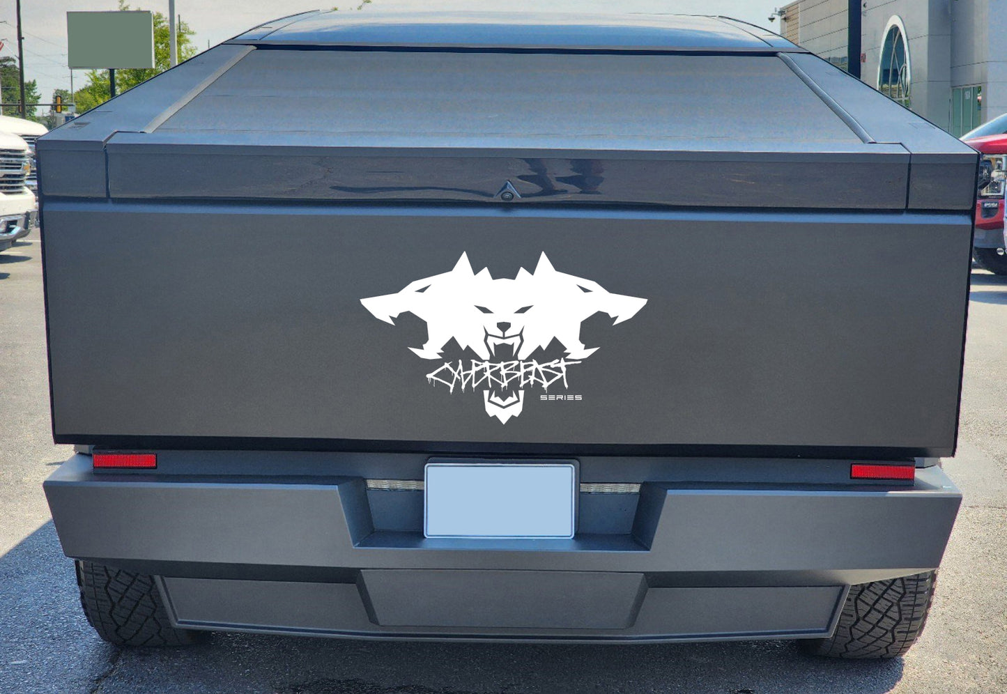 For Tesla Cybertruck 2023-25 Rear Bed Door Cerberus Cyberbeast Series Graffiti Vinyl Decal