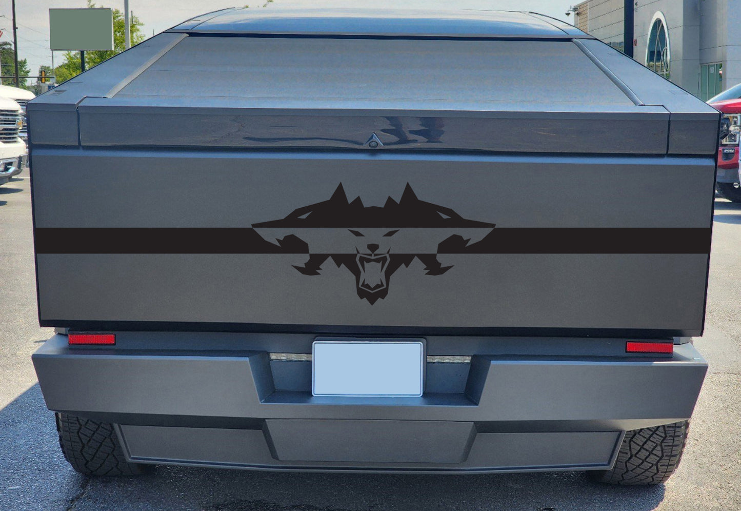 For Tesla Cybertruck 2023-25 Rear Bed Door Cerberus Cyberbeast Series Graffiti Vinyl Decal